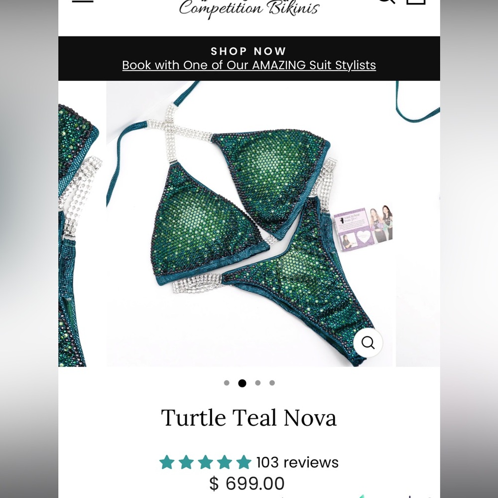 Green Sequin Bikini Set